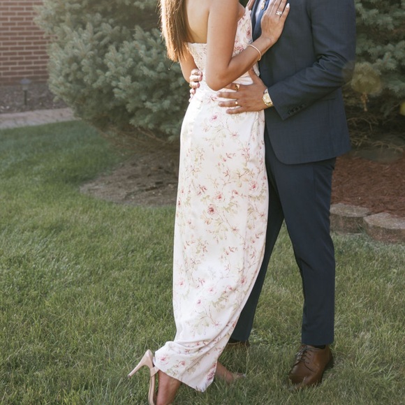 V. Chapman Corset Floral Print Gown - Picture 4 of 8